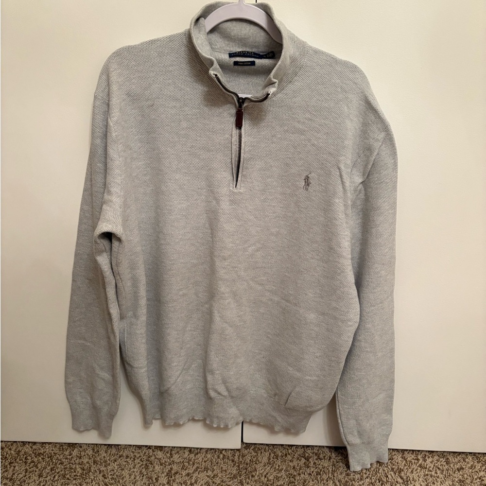 Polo Ralph Lauren Gray Half-Zip Sweater men’s XL